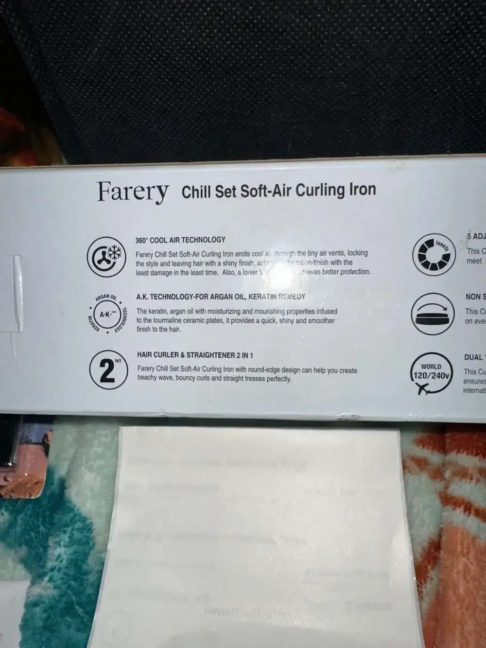 Farery Chill Set Soft-Air Curling Iron 2-in-1 Hair Curler and Straightener